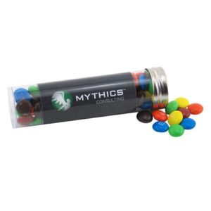 Promotional Products: Tube with M&M's. As low as $3.77 each in bulk order from Brand Spirit Inc/