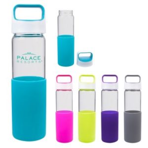 Promotional Glass Water Bottle: 20 Oz. Lela Glass Bottle. As low as $6.50 each in bulk order from Brand Spirit Inc.