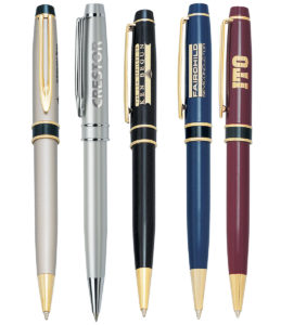 Custom Executive Pens: Windsor-II Ballpoint Pen w/Enameled Colors. Engrave on the cap.