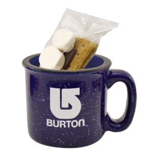 Employee Gift Idea: 15 oz. Camping Mug S'mores Kit. As low as $8.42 each in bulk order from Brand Spirit Inc.