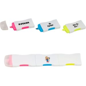 Promotional Writing Instruments: 3-Piece Stackable Highlighter. As low as $1.37 each in bulk order from Brand Spirit Inc.