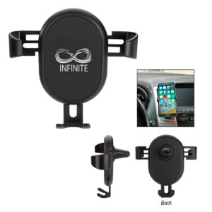 Employee Gift Idea: Auto Vent Wireless Car Charger Cradle. As low as $12.99 each in bulk order from Brand Spirit.