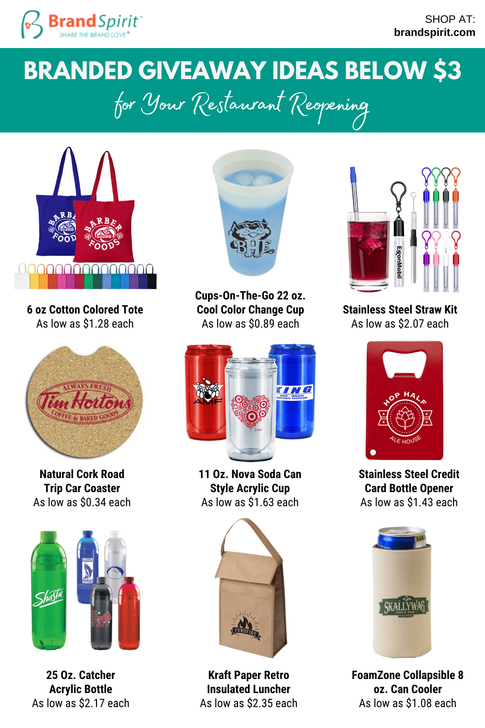 9 Branded Giveaway Ideas Below $3 for Your Restaurant Comeback