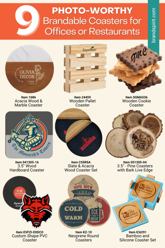 brandable coasters for offices and retaurants