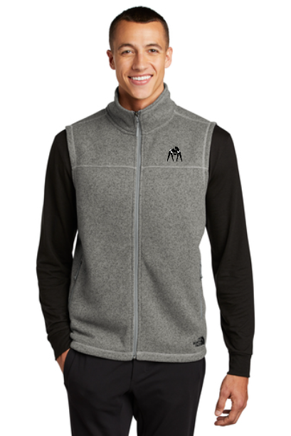 Branded Apparel for Employee Gift: The North Face Sweater Fleece Vest with the option to embroider your logo on the left chest. Order in bulk at brandspirit.com