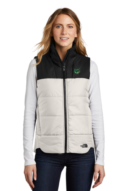 Branded Apparel for Employee Uniform: The North Face Sweater Fleece Vest for women. Add an embroidery or screen print.
