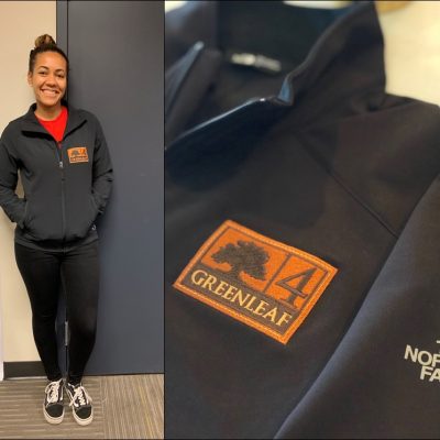 Brand Spirit Case History: Embroidered North Face Soft Shell Jacket for Atlanta-based TV Show, Greenleaf. Order in bulk from Brand Spirit Inc.